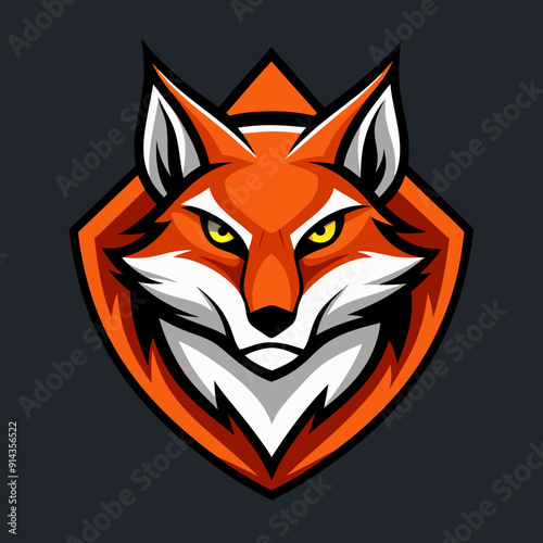 fox head sideways cyber sports logo