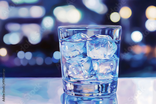 Wallpaper Mural A glass of vodka with ice closeup. Torontodigital.ca