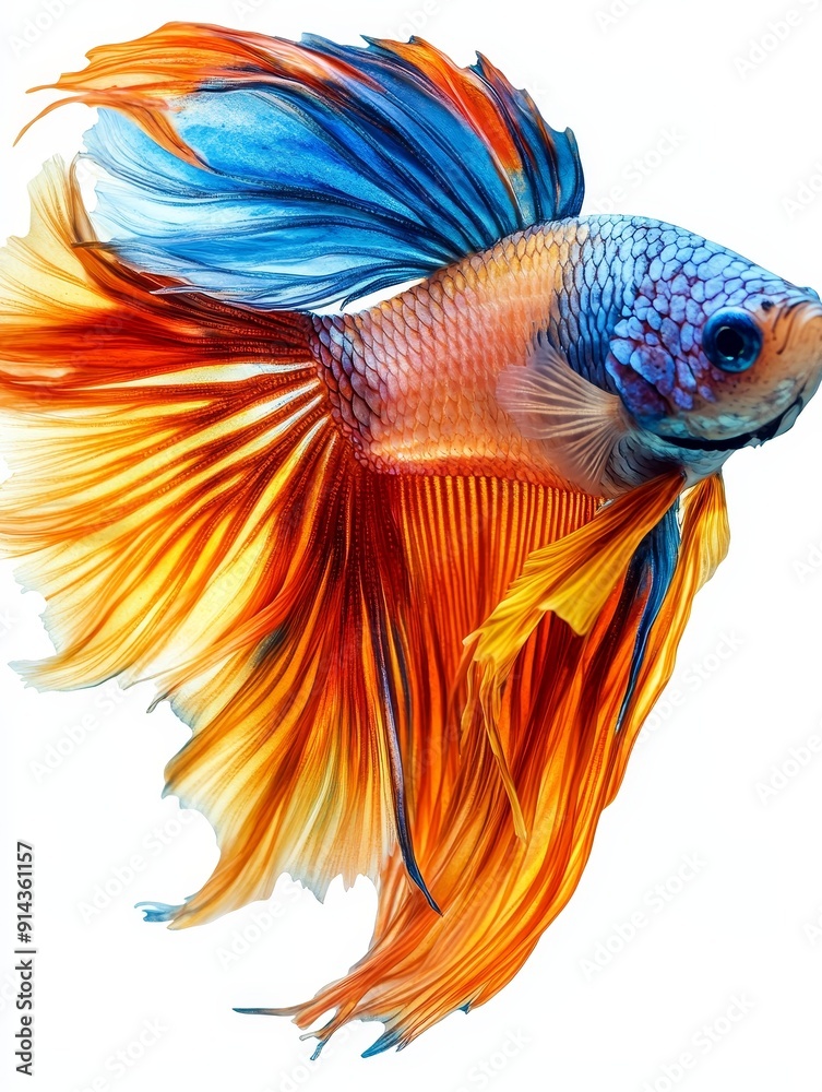 Vibrant Siamese Fighting Fish with Flowing Fins Vibrant Siamese Fighting Fish with Flowing Fins