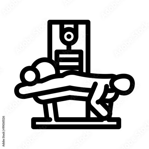 overhead press fitness exercise arm line icon vector. overhead press fitness exercise arm sign. isolated contour symbol black illustration