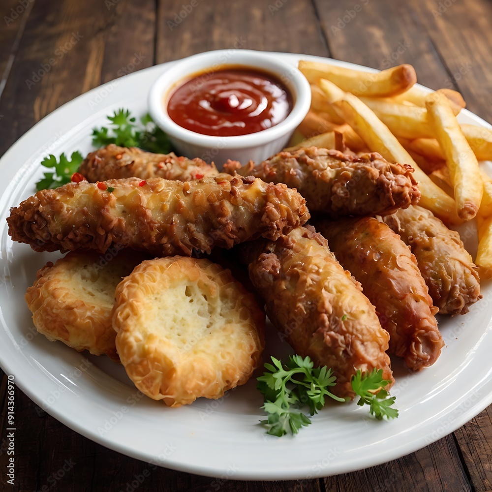 Fast food snacks and drink on table, chicken French fries. radiational American food. fast food, food bad for figure, skin, heart and teeth. Fast food snacks and drink on table, chicken French fries. radiational American food. fast food, food bad for figure, skin, heart and teeth.