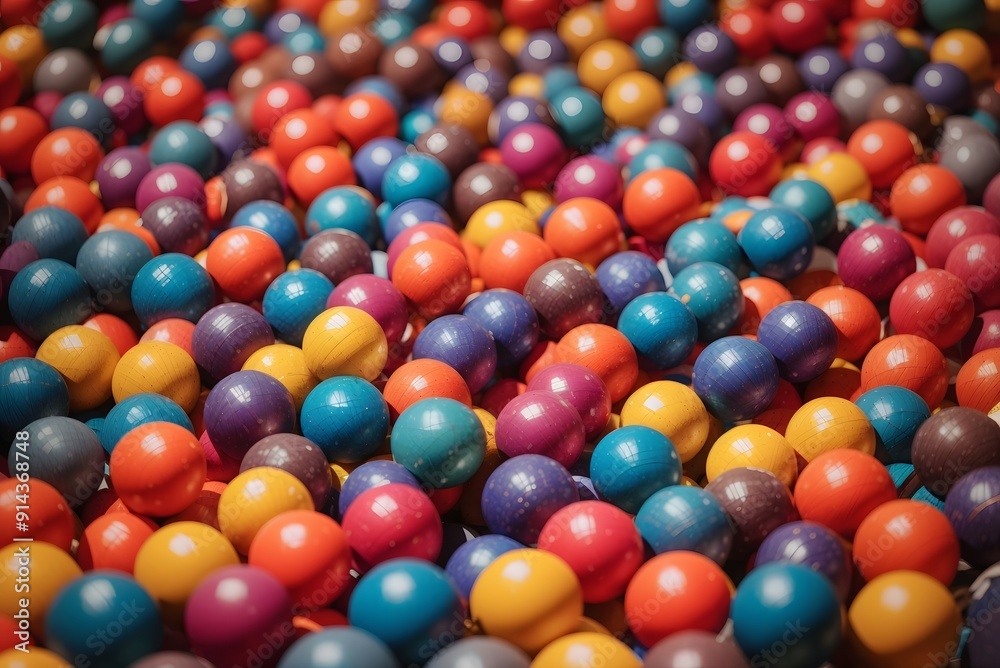 Obraz premium Colorful Balls spheres background - 3d rendering
