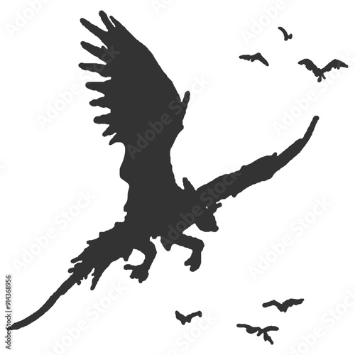 Omnipresent Menace Vintage Illustration Vector
