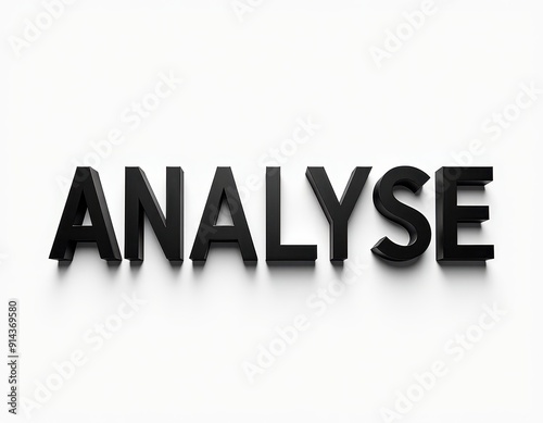 Bold black text spelling 'ANALYSE' on a clean white background.