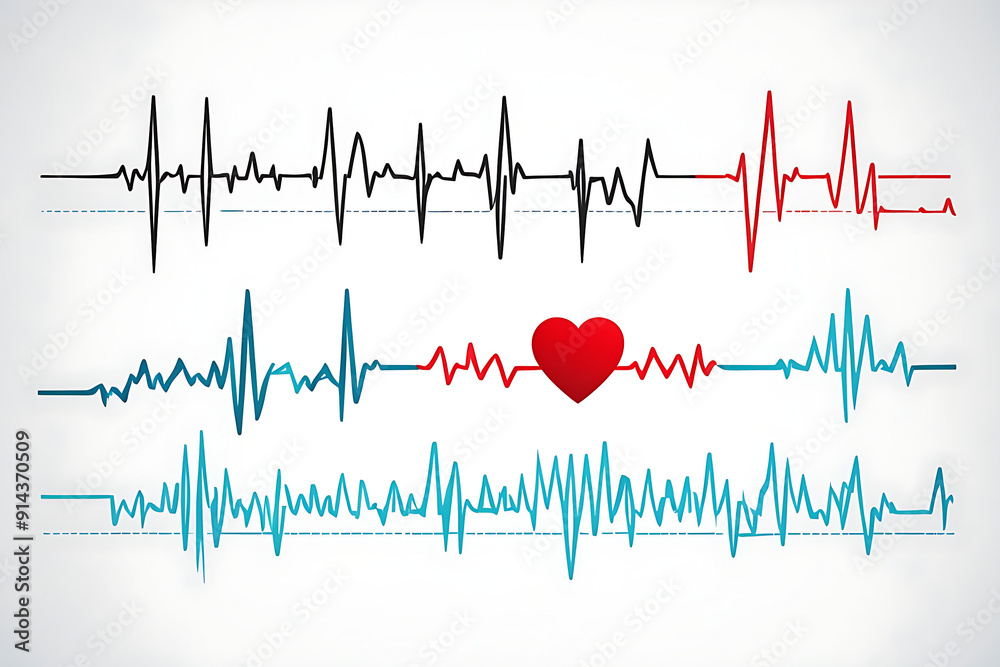 heart beat cardiogram heart beat cardiogram