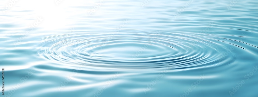 A light blue background with water ripples, featuring circular and wavy patterns
