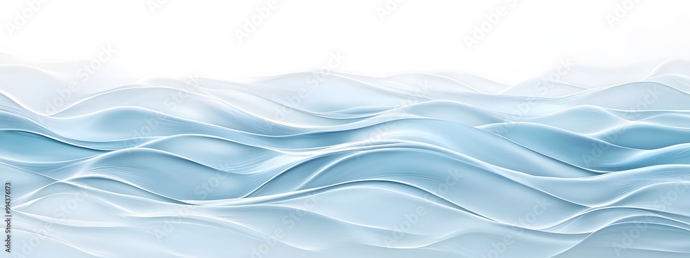 Fototapeta premium A light blue background with water ripples, featuring circular and wavy patterns