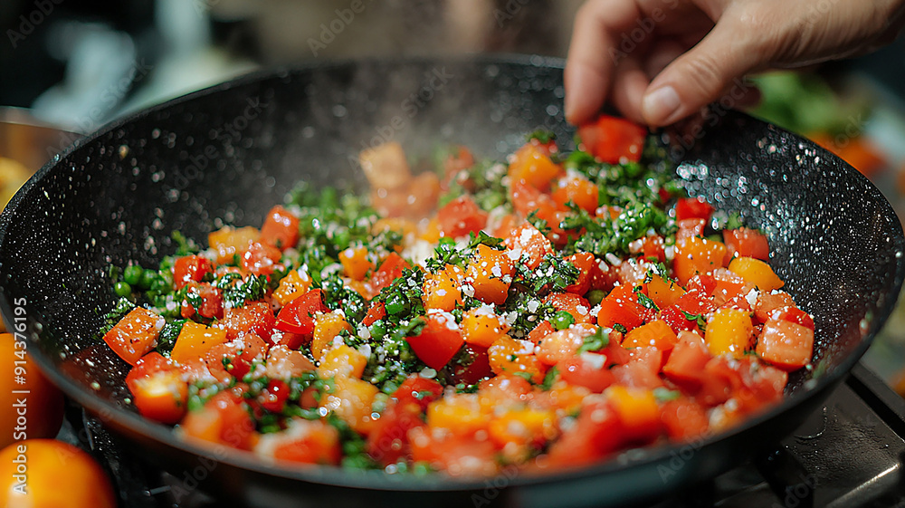 High-resolution image of hands preparing a homemade meal, showcasing the cooking process and the joy it brings High-resolution image of hands preparing a homemade meal, showcasing the cooking process and the joy it brings