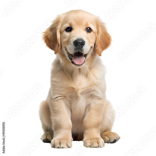 golden retriever puppy, transparent background