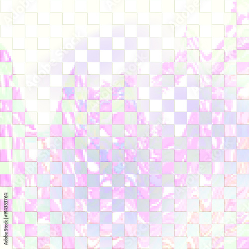 Checkered pattern with watercolor seamless pattern . digital painting . pastel trendy elements .