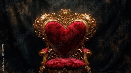 Ornate Heart-Shaped Throne
