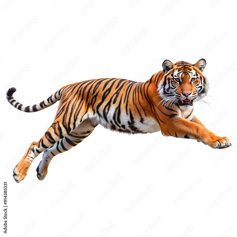Leaping Tiger, Transparent background Leaping Tiger, Transparent background