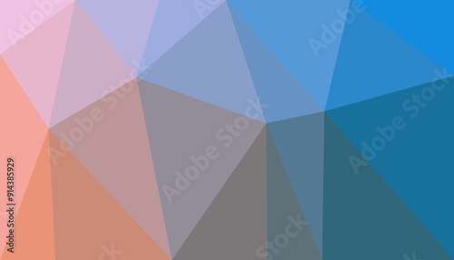 Abstract colorful gradient triangulated background