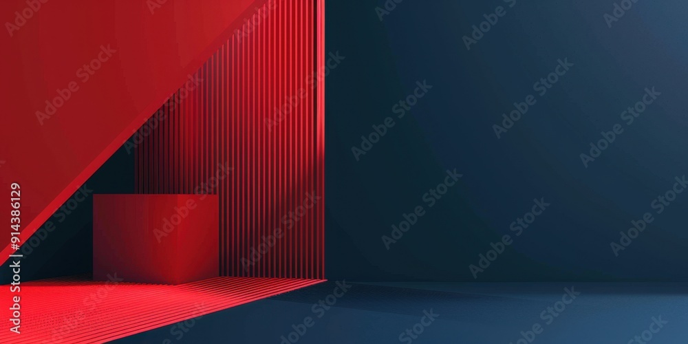 Red and blue background with diagonal lines, geometric shapes, abstract elements, technology style, minimalist design Generative AI Red and blue background with diagonal lines, geometric shapes, abstract elements, technology style, minimalist design Generative AI