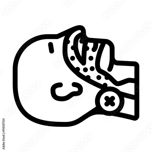 obstructive sleep apnea obesity overweight line icon vector. obstructive sleep apnea obesity overweight sign. isolated contour symbol black illustration