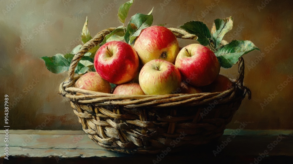 Still Life with Apples in a Basket Still Life with Apples in a Basket