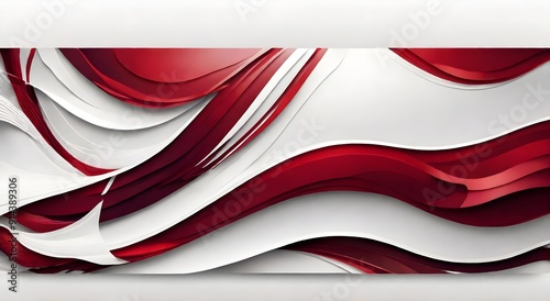 modern waves background design with red and white