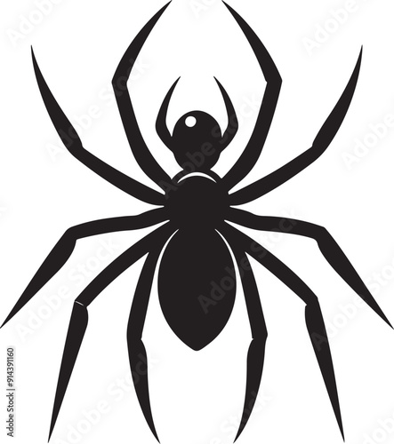A spider silhouette clings to its web, legs splayed in a delicate yet eerie formation. Its poised, angular body evokes a sense of mystery and precision, a quiet hunter in the shadows of its intricate 