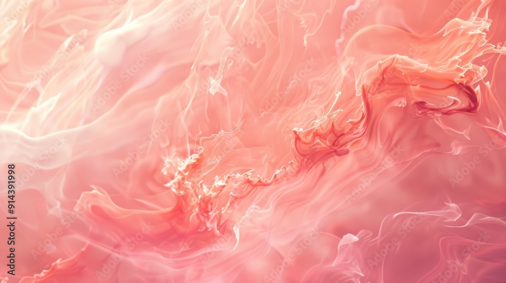 Soft pastel wave texture in coral with fluid abstract shapes and smooth transitions Soft pastel wave texture in coral with fluid abstract shapes and smooth transitions