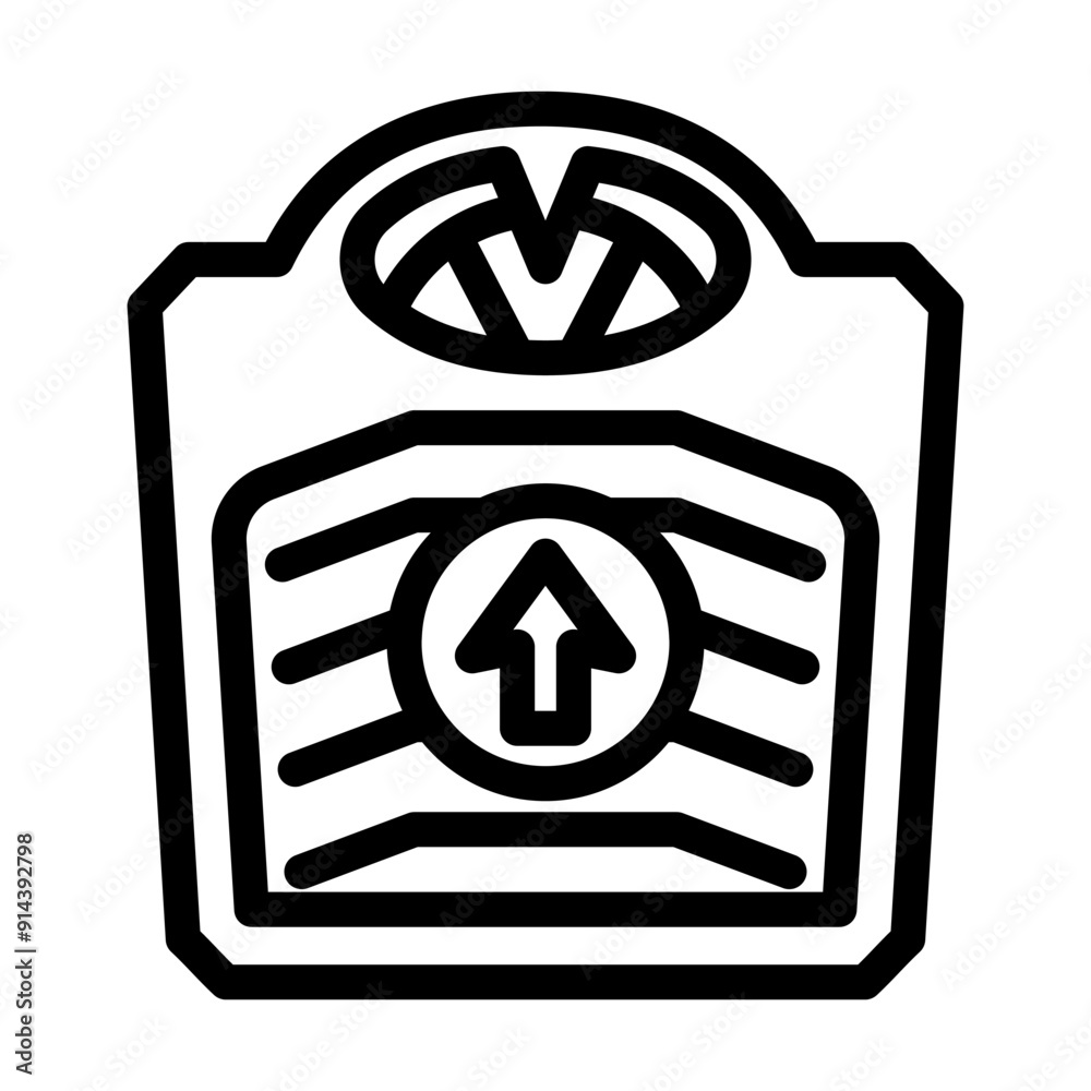 weight gain obesity overweight line icon vector. weight gain obesity overweight sign. isolated contour symbol black illustration weight gain obesity overweight line icon vector. weight gain obesity overweight sign. isolated contour symbol black illustration