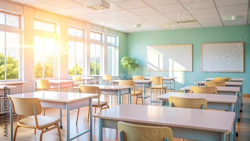 Serene Classroom Sanctuary: A Pastel Dream  Generative AI
