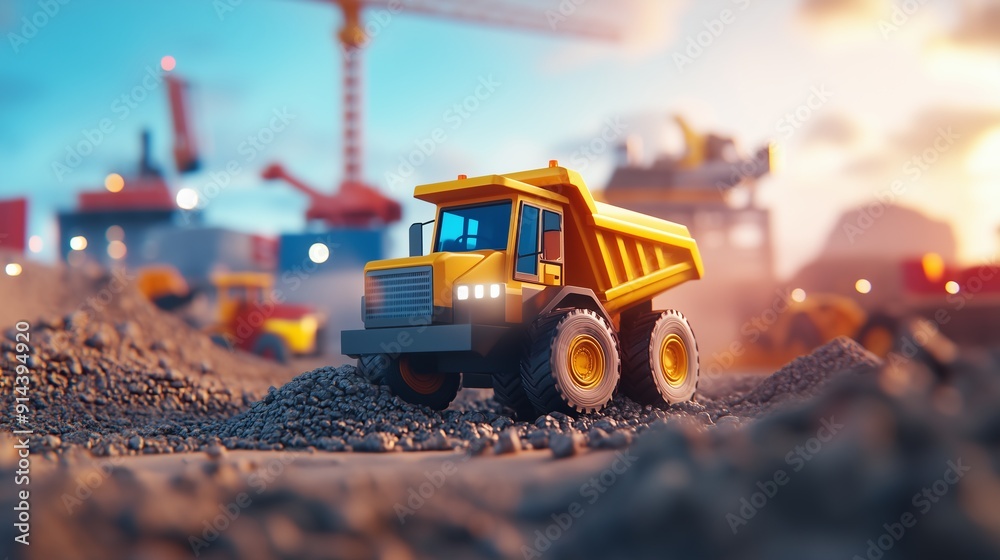 truck surrounded by construction site background truck surrounded by construction site background