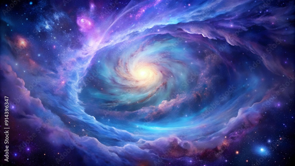 Celestial Tapestry: A Symphony of Violet and Blue generative AI Celestial Tapestry: A Symphony of Violet and Blue generative AI