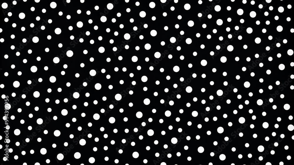 Abstract Polka Dot Pattern White Circles on Black Background, black and white, polka dots, pattern, minimal, abstract Abstract Polka Dot Pattern White Circles on Black Background, black and white, polka dots, pattern, minimal, abstract