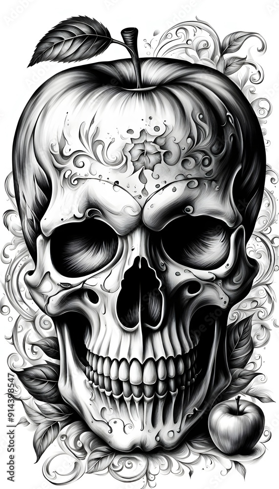Fototapeta premium Black & Grey Tattoo Design 