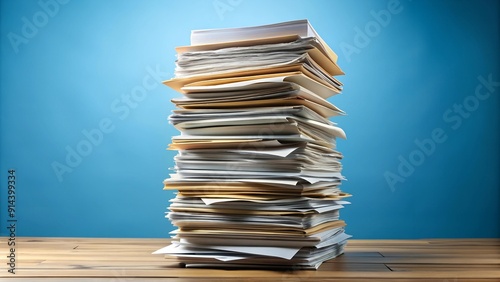 Overwhelmed by Assignments: A Mountain of Paperwork AI generated