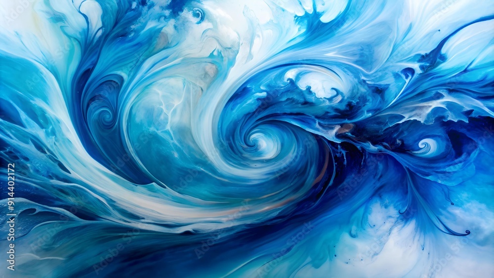 Abstract Waves of Confidence: A Blue-Tinted Abstract Expressionist Painting AI Generated Abstract Waves of Confidence: A Blue-Tinted Abstract Expressionist Painting AI Generated