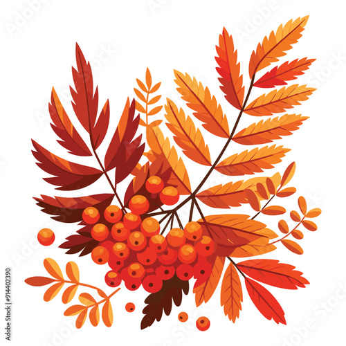 Set of autumn falling leaves isolated on transparent background. Colorful autumn leaves. Seasonal elements in flat style for Thanksgiving Autumn, web or print advertising.