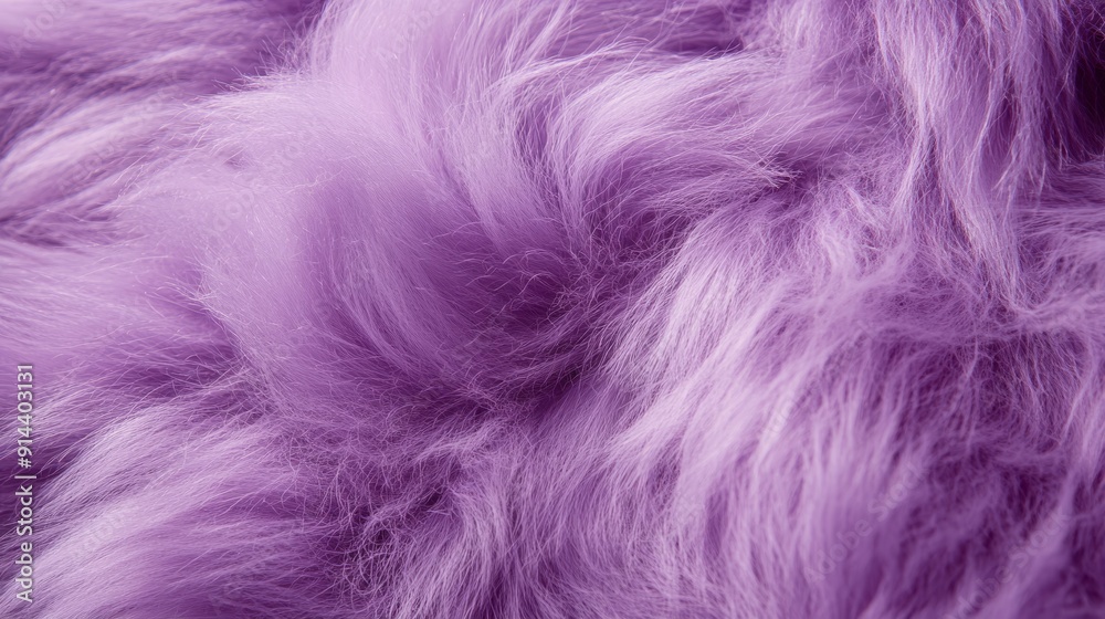 Obraz premium Detailed purple fluffy texture showing soft fabric material close-up for cozy backgrounds
