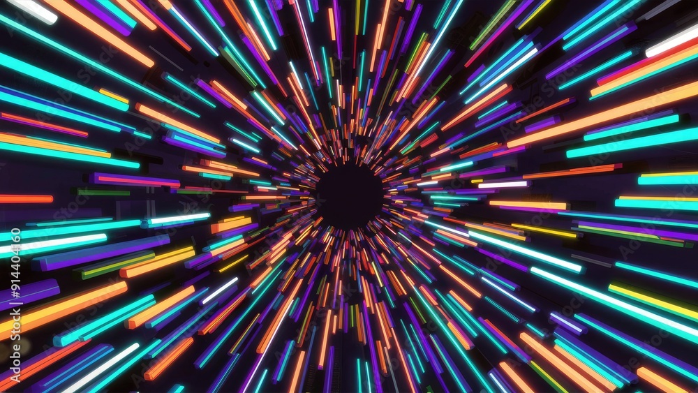 Vibrant Abstract Lines in a Digital Technology Background Illustration Vibrant Abstract Lines in a Digital Technology Background Illustration