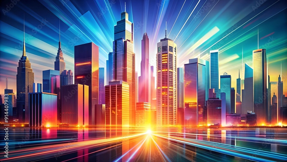 Abstract Cityscape Reflecting Ambition and Growth generative AI Abstract Cityscape Reflecting Ambition and Growth generative AI