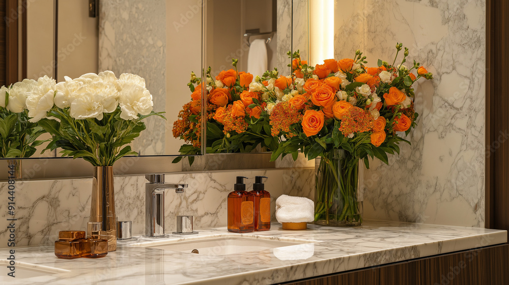 Fototapeta premium flowers in a vase on a table