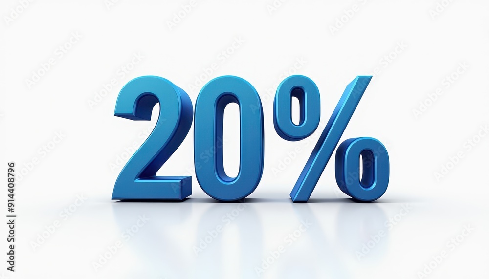 20 percent off 3D text typography. Promotion, discount, offer concept banner design. 20 percent off 3D text typography. Promotion, discount, offer concept banner design.