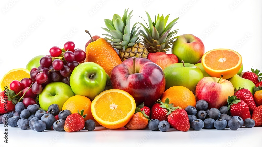 A Symphony of Colors: Back to School Fruits on a Vibrant Canvas AI Generated A Symphony of Colors: Back to School Fruits on a Vibrant Canvas AI Generated