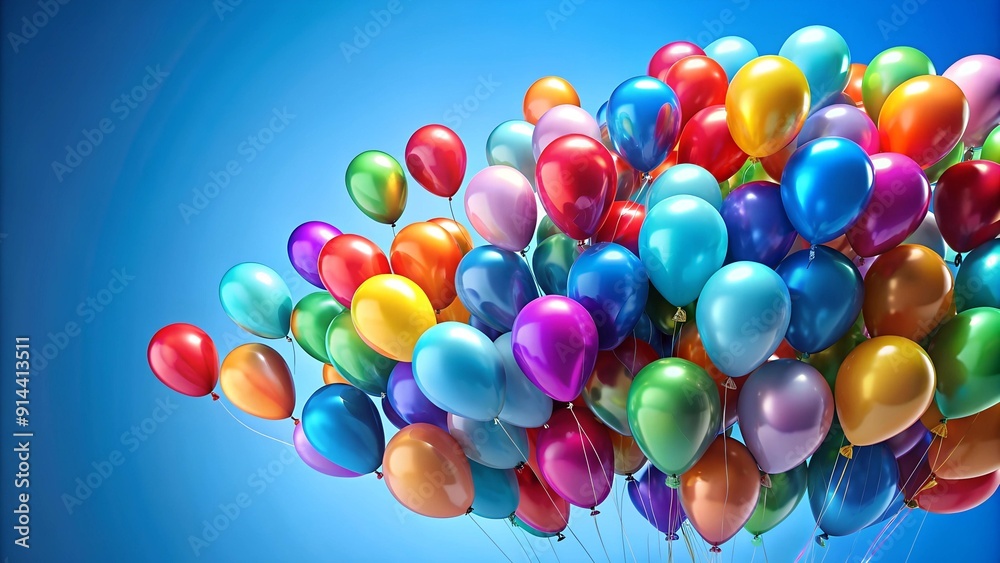A Symphony of Colors: A Balloon-Filled Canvas of Joy  generative AI