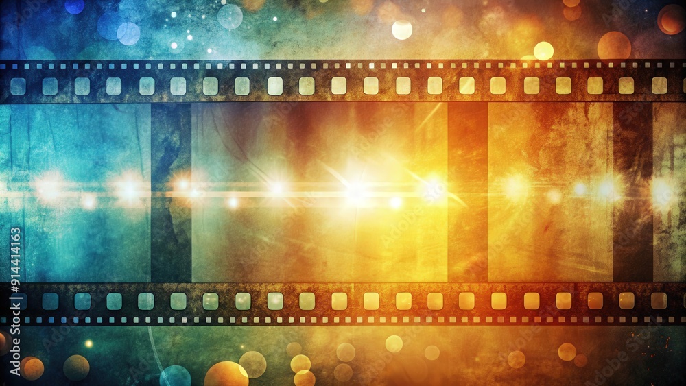 Abstract film strip texture with light leaks, creating an artistic and retro background, film strip, texture, light leaks Abstract film strip texture with light leaks, creating an artistic and retro background, film strip, texture, light leaks