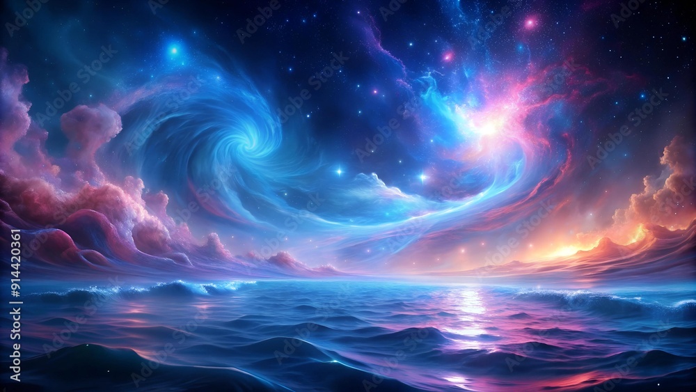 Celestial Symphony: A Dance of Cosmic Blues and Pinks AI generated Celestial Symphony: A Dance of Cosmic Blues and Pinks AI generated