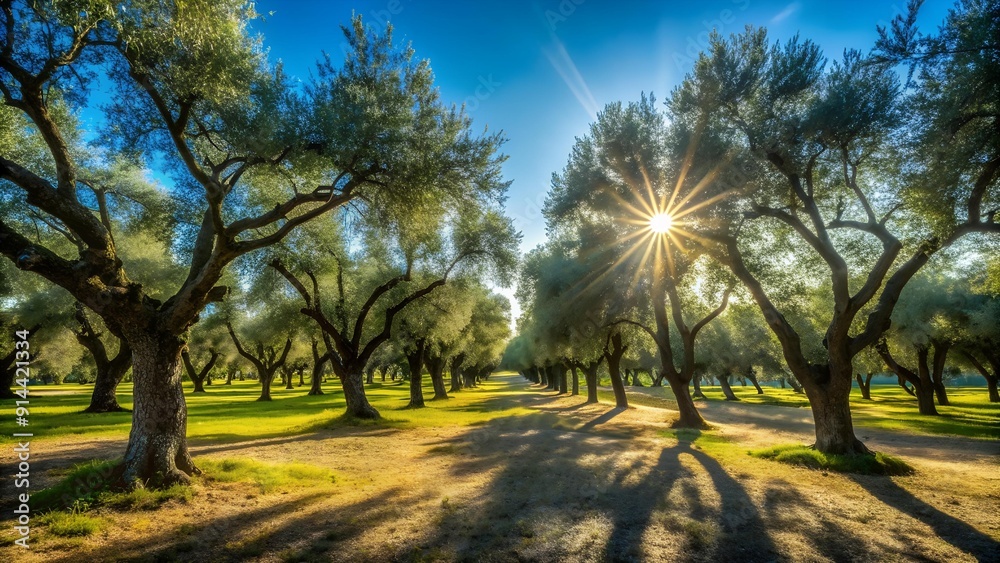 Sun-Dappled Olive Grove: A Symphony of Silver and Gold Generative AI Sun-Dappled Olive Grove: A Symphony of Silver and Gold Generative AI