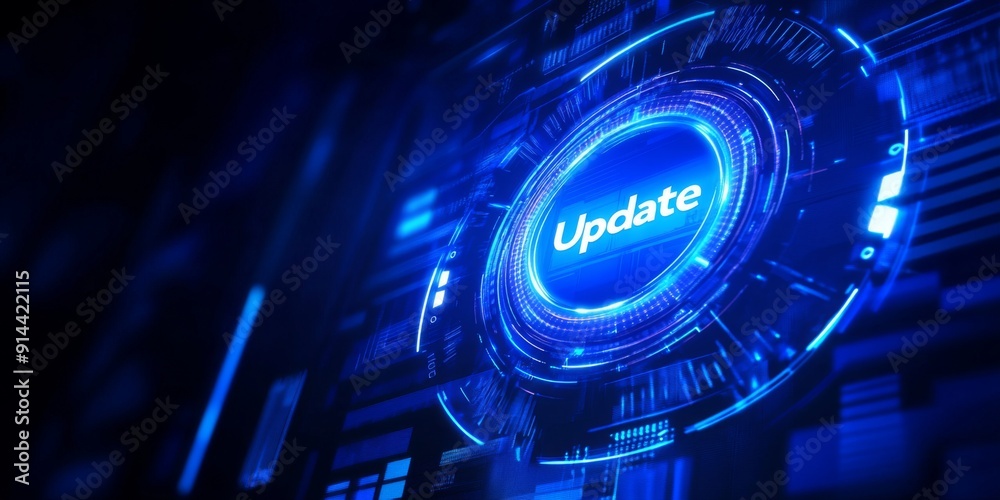 Obraz premium Enhance user experience with application updates on virtual screens.