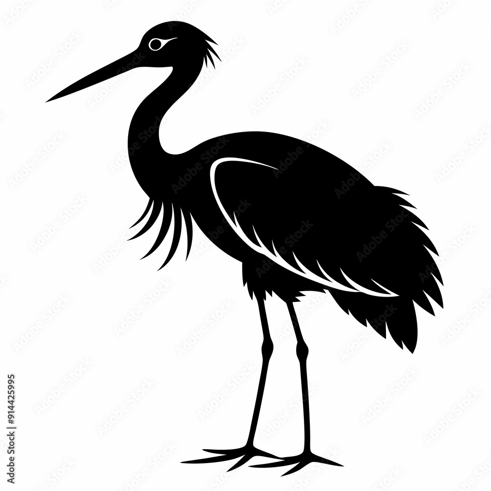 Fototapeta premium Stork Black silhouette