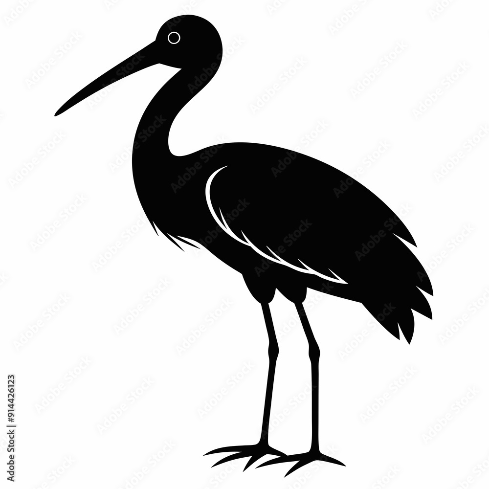 Obraz premium Stork Black silhouette