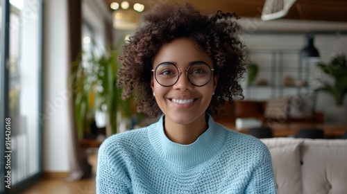 The Woman in Blue Sweater photo