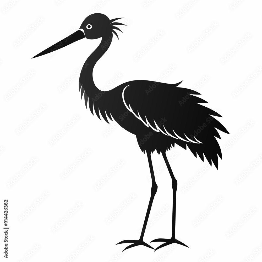 Obraz premium Stork Black silhouette