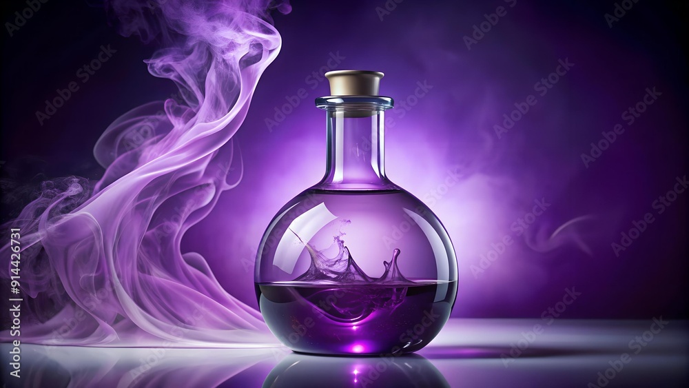 Purple Potion in a Crystal Flask AI generated Purple Potion in a Crystal Flask AI generated