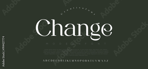 Modern abstract digital alphabet font.