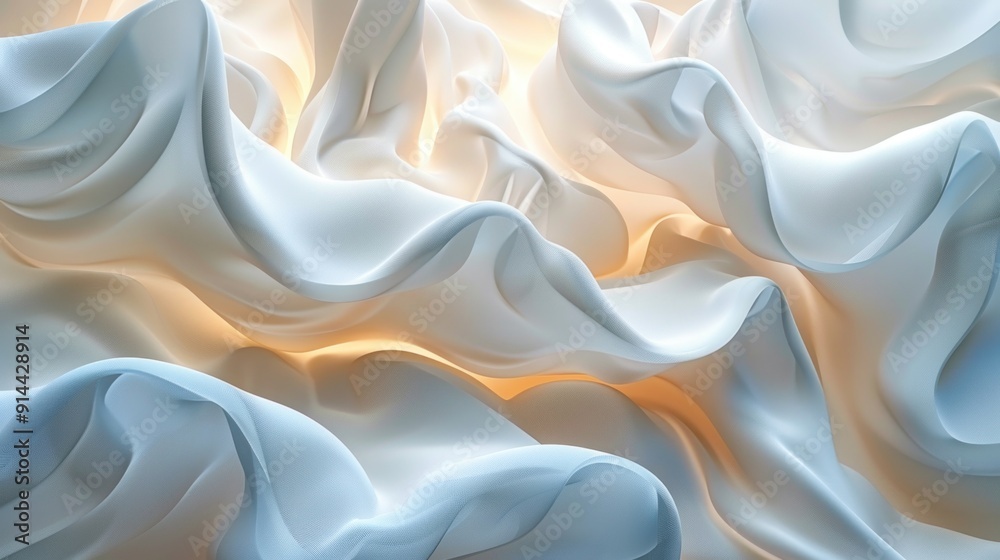 Obraz premium Abstract Draped Fabric with Gentle Light